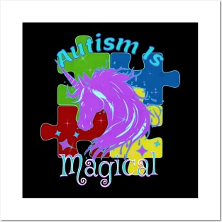 Autism Awareness Unicorn Autism Is Magical Posters and Art